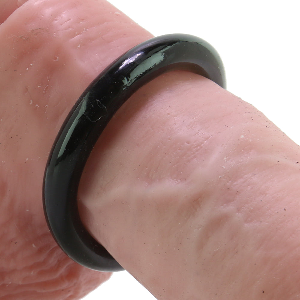 Elastomer Cock Ring Relaxed Fit in Black