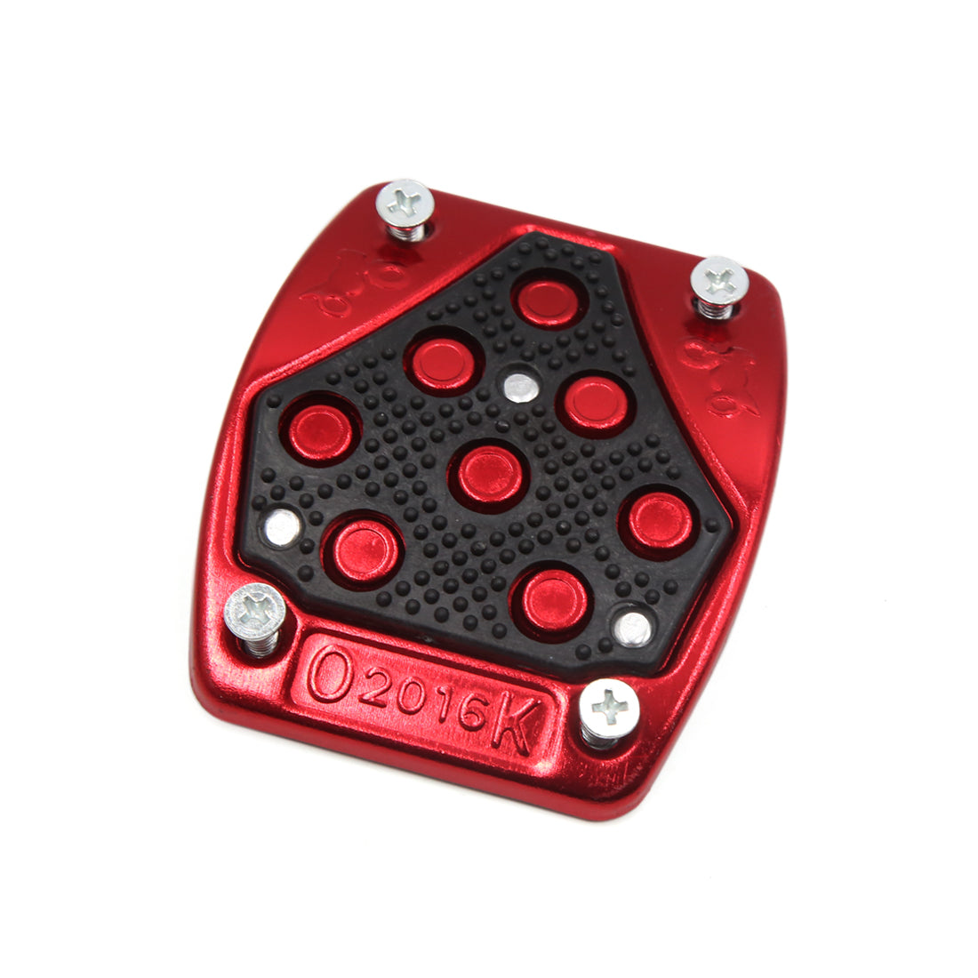 Unique Bargains Universal Black Red Aluminum Alloy Antislip Brake Pedal Cover for Motorcycle