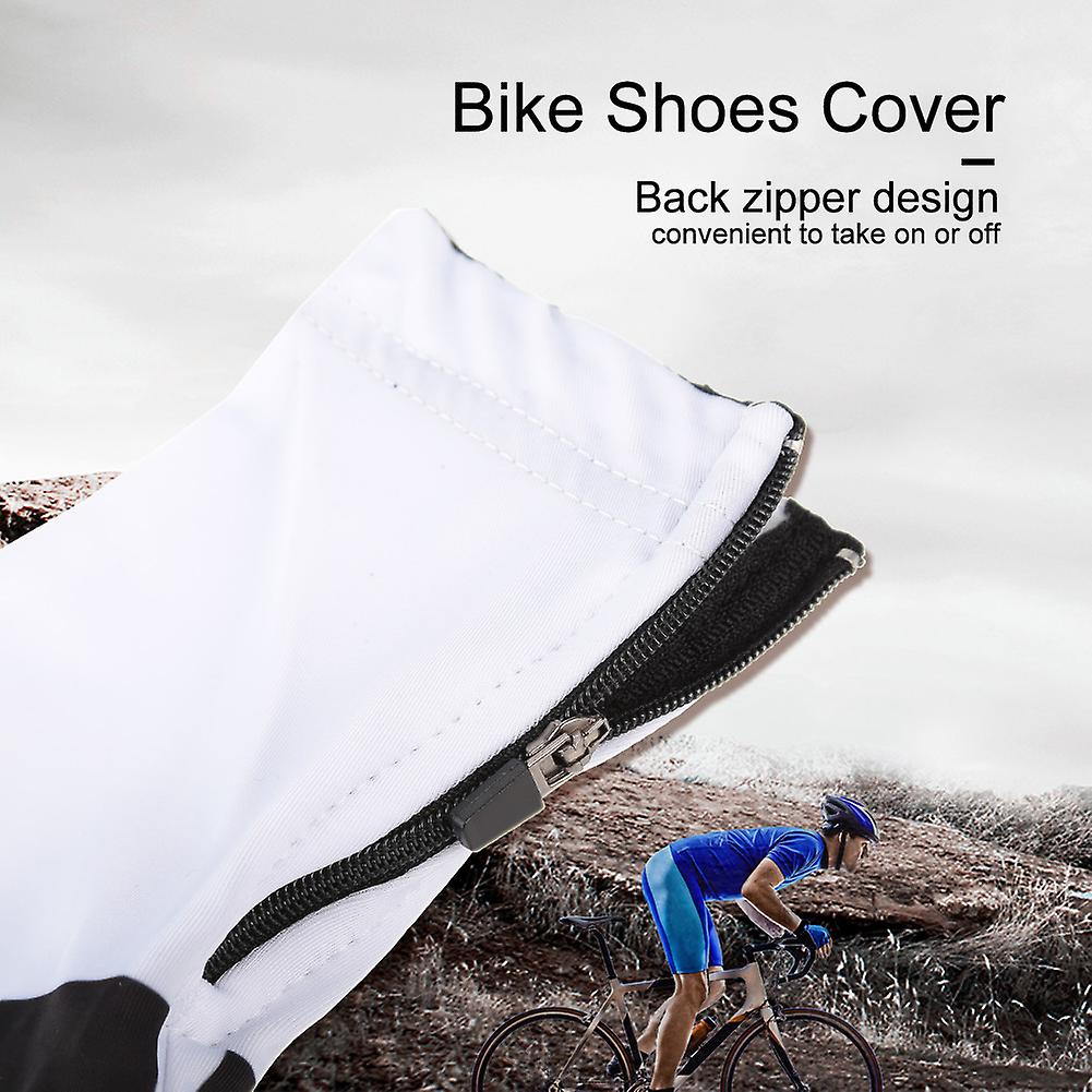 1 Pair Windproof Dustproof Cycling Bike Sports Shoes Cover Zippered Overshoes Protector (4xl)