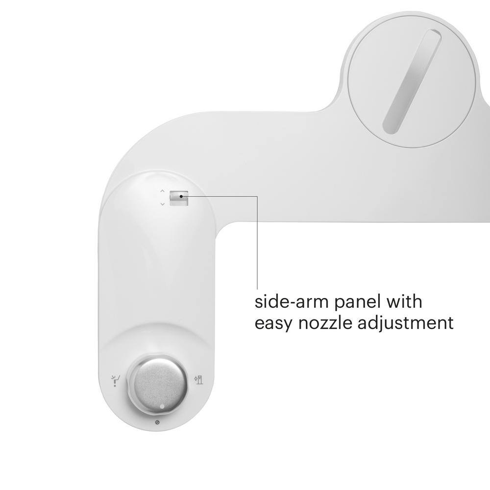 Brondell SimpleSpa Eco Ambient Temperature Single Nozzle Attachable Bidet System Bidet Attachment with Recycled Plastics SSE-15