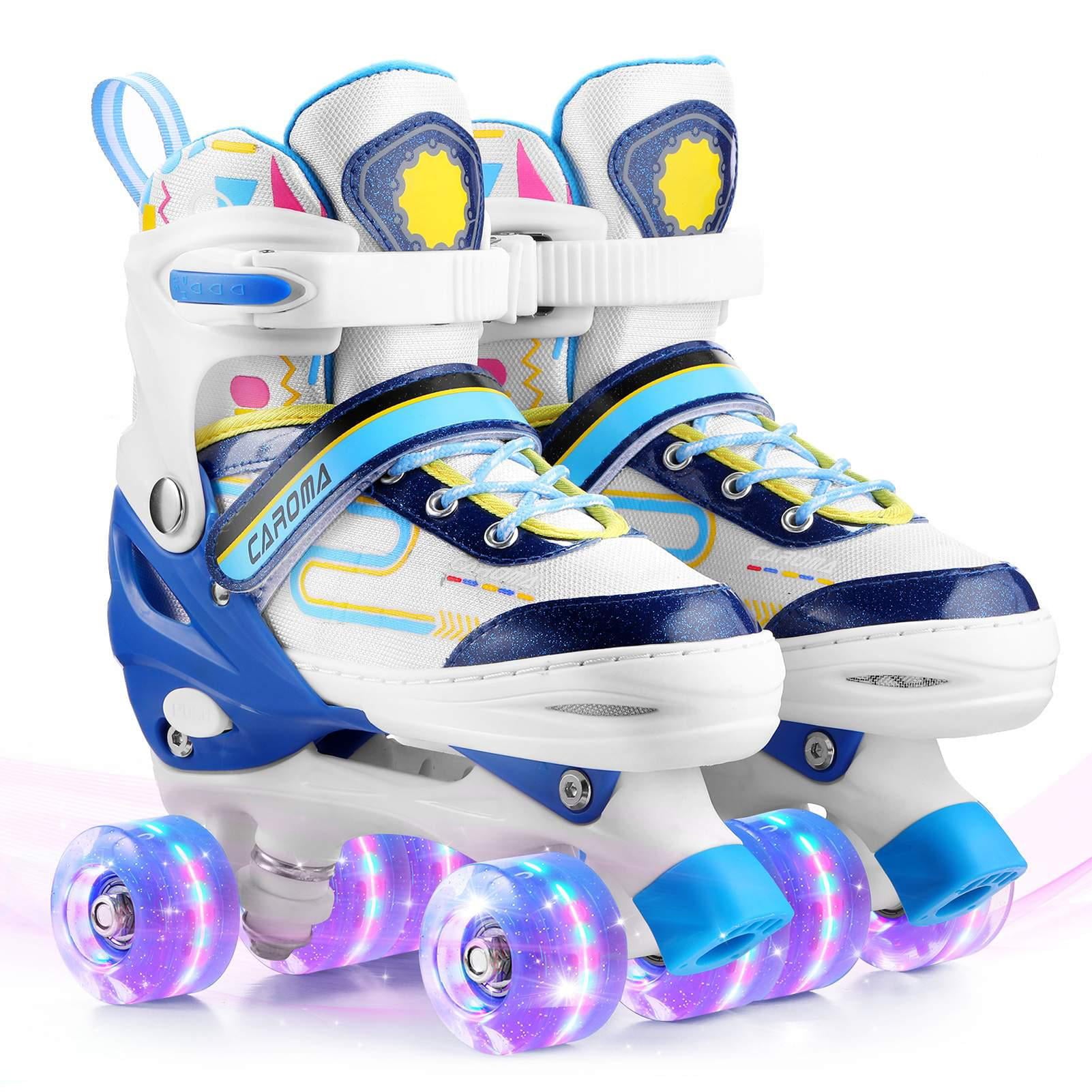 Girls Boys Inline Skates Adjustable Sizes Kids Girls Beginners Roller Skate with L ight Up Wheels LO2E