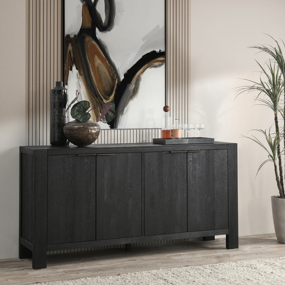 Parsons Four Door Sideboard by Kosas Home   72Wx18Dx36H