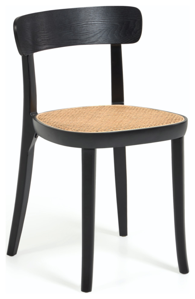 Black Beech and Rattan Dining Chair  2  La Forma Romane   Tropical   Dining Chairs   by Oroa   Distinctive Furniture  Houzz