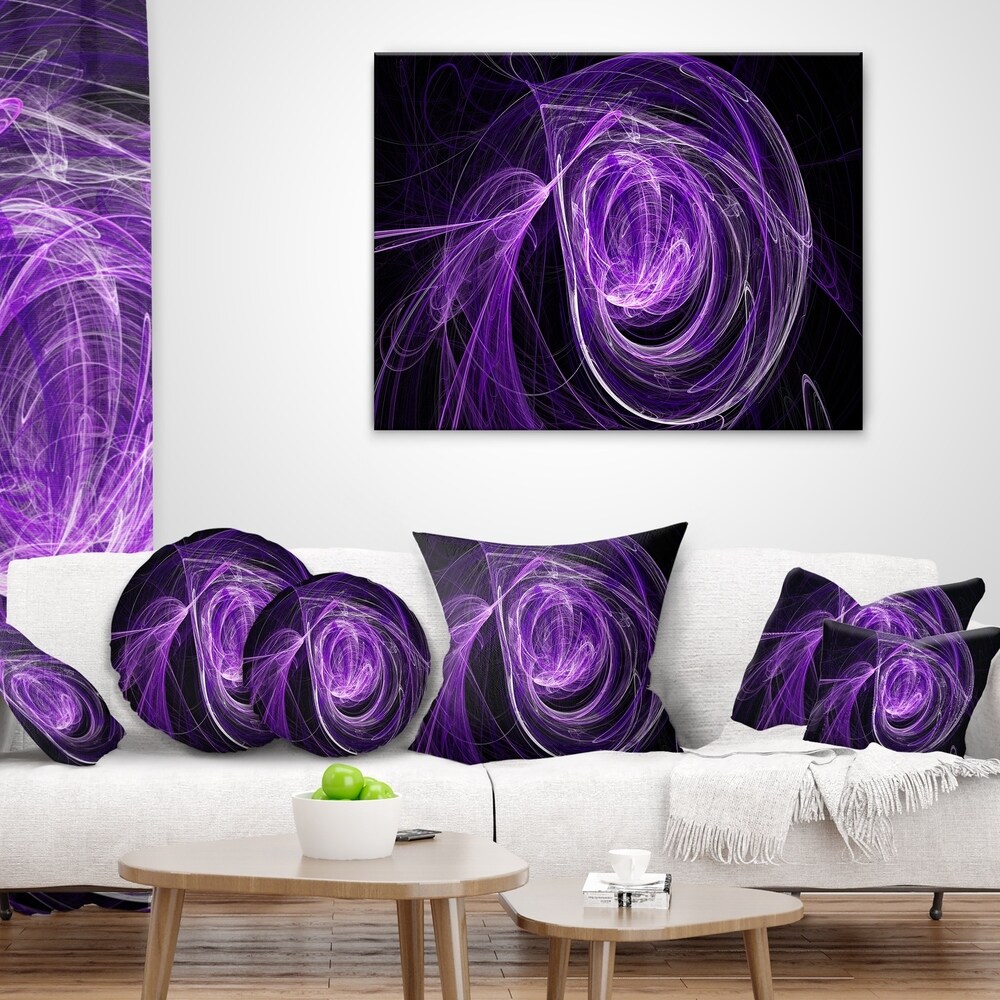 Designart 'Purple Ball of Yarn' Abstract Throw Pillow