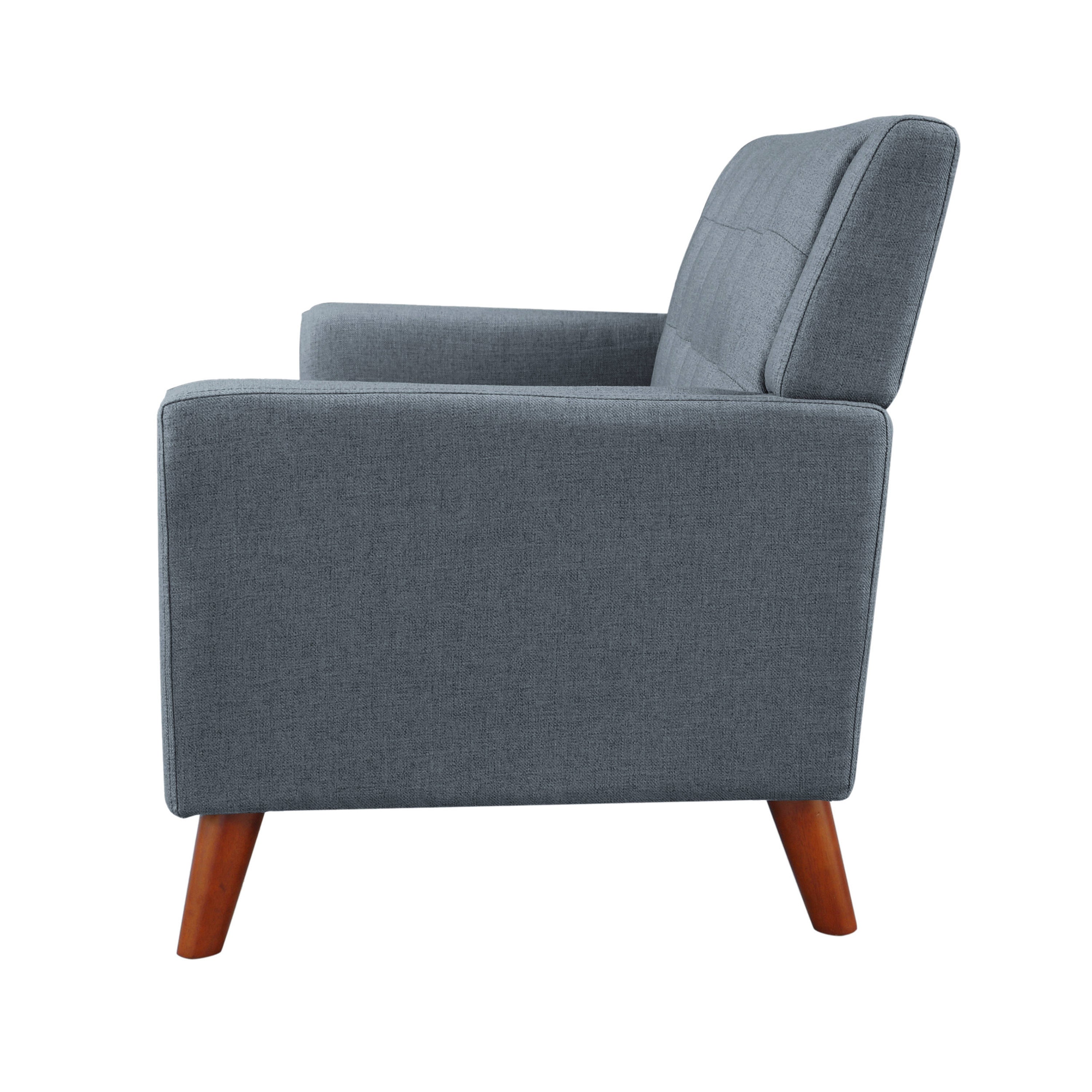 Anvith Mid Century Modern Fabric Loveseat