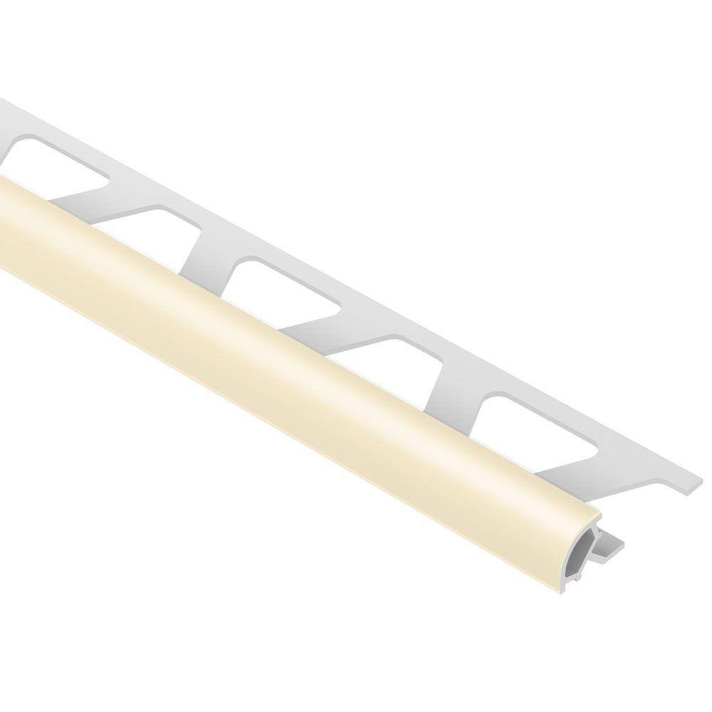 Schluter Systems Rondec Sand Pebble 38 in. x 8 ft. 2-12 in. PVC Bullnose Tile Edging Trim PRO100SP