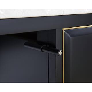 Avanity Mason 60 in. Bath Vanity Cabinet Only in Black with Gold Trim MASON-V60-BKG