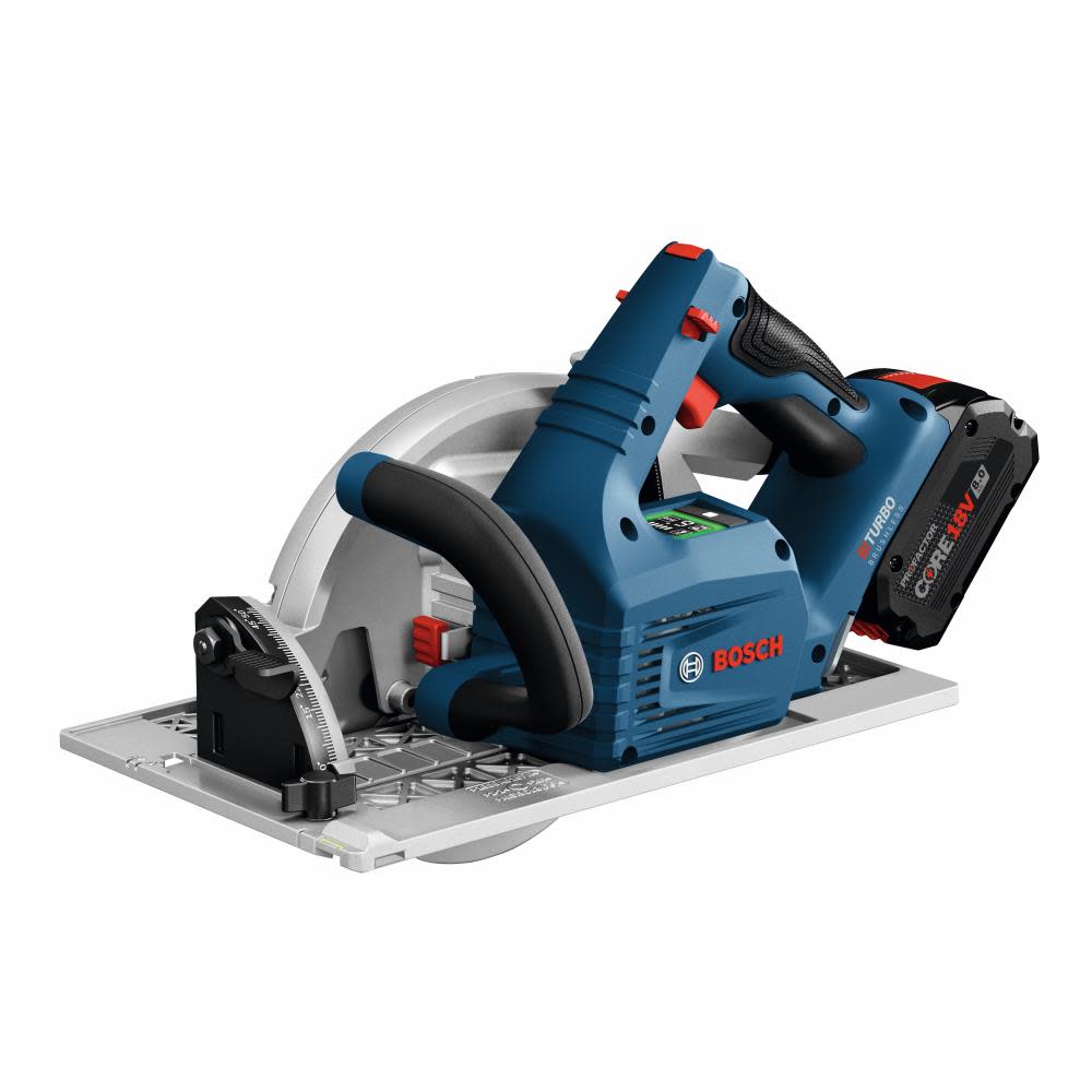 Bosch PROFACTOR 18V Strong Arm Connected-Ready 7-1/4 Circular Saw Kit with Track Compatibility and 1 CORE18V 8.0 Ah PROFACTOR Performance Battery