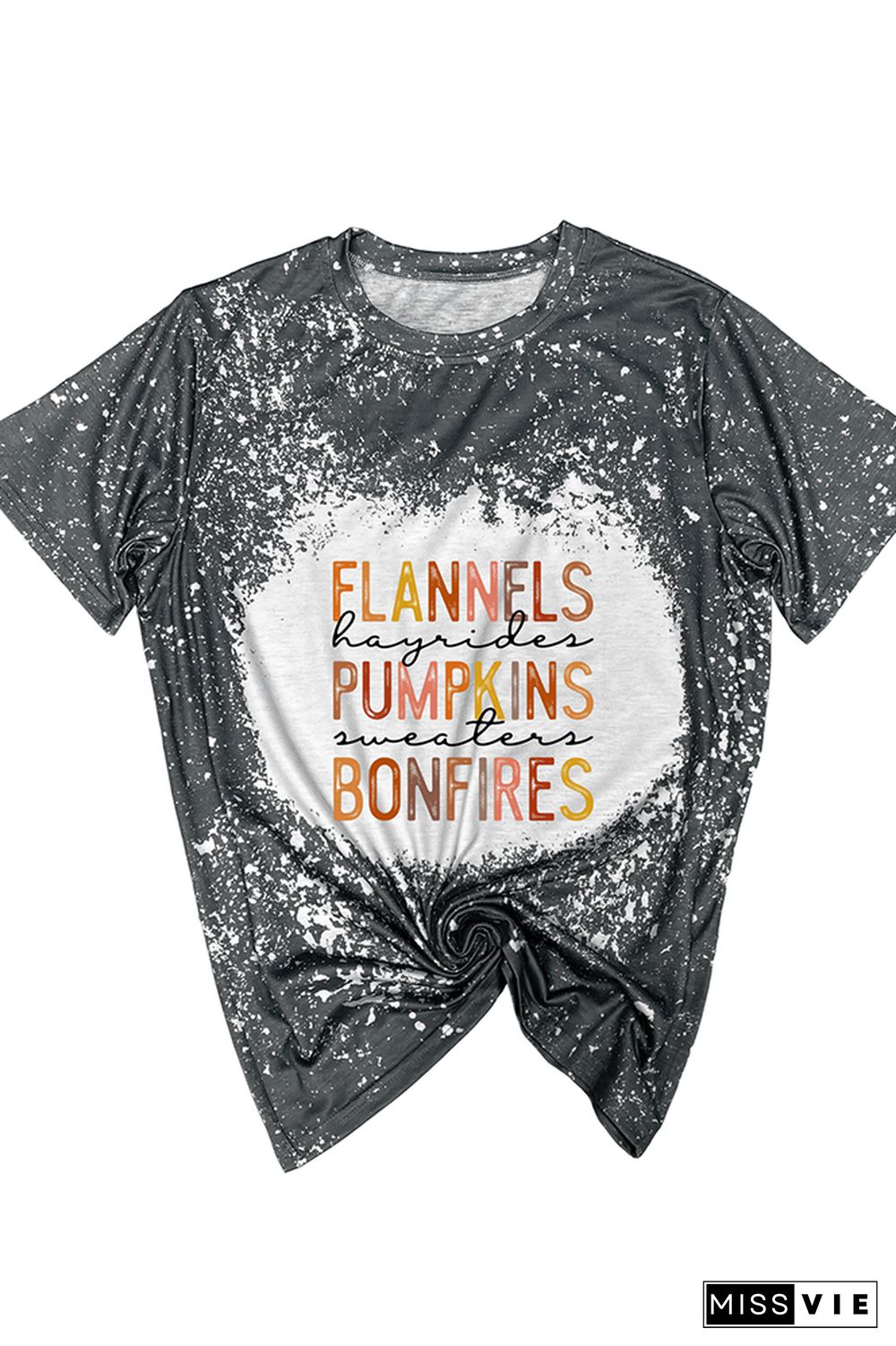 Flannels Hayrides Pumpkins Vintage Christmas Graphic Tee Wholesale