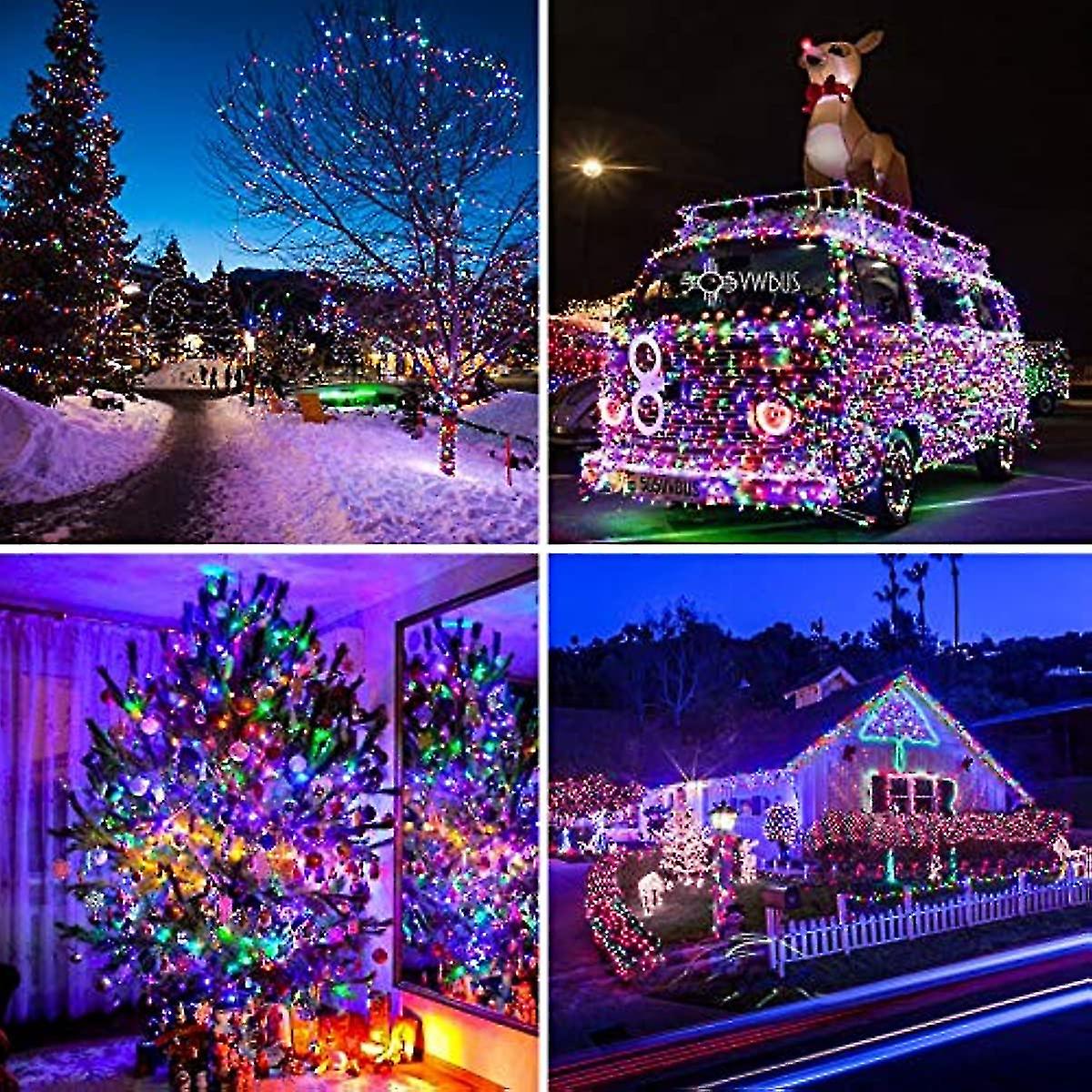 Quntis Led String Lights Colorful 20m 200led Ce Standard Led Fairy Lights Pink Orange Blue Green Four Colour Safe Low Voltage Indoor Fairy Lights For