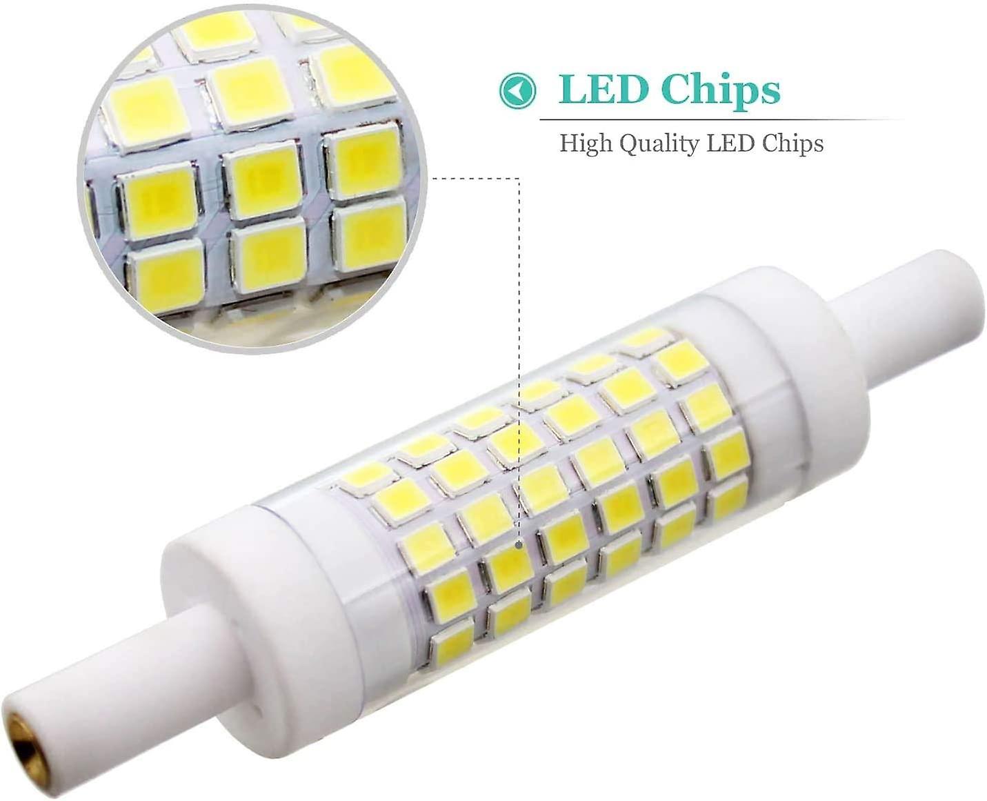 2 Led Bulbs R7s 78 Mm 5w 15 X 78 Mm， Cold White 6000k， 220v