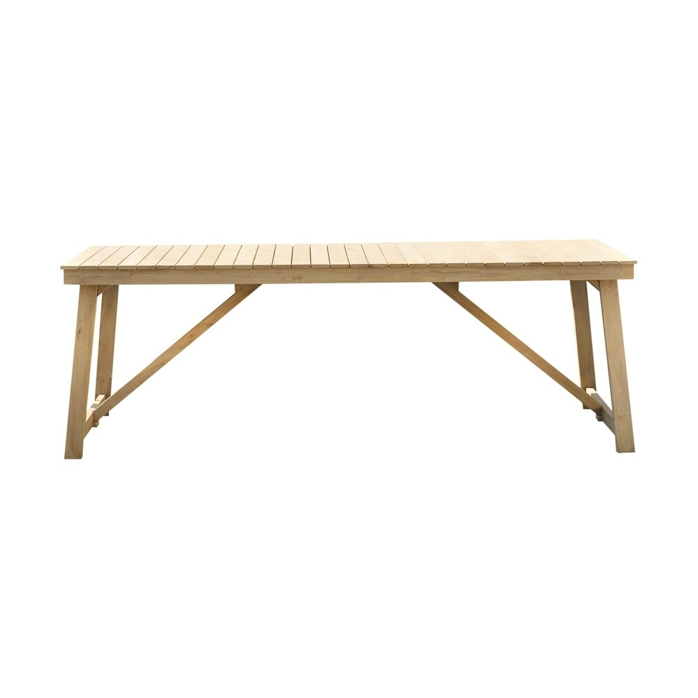 Amazonia Brown Rectangular Teak Wood Outdoor Dining Table   78 in. L x 39 in. W x 30 in. H