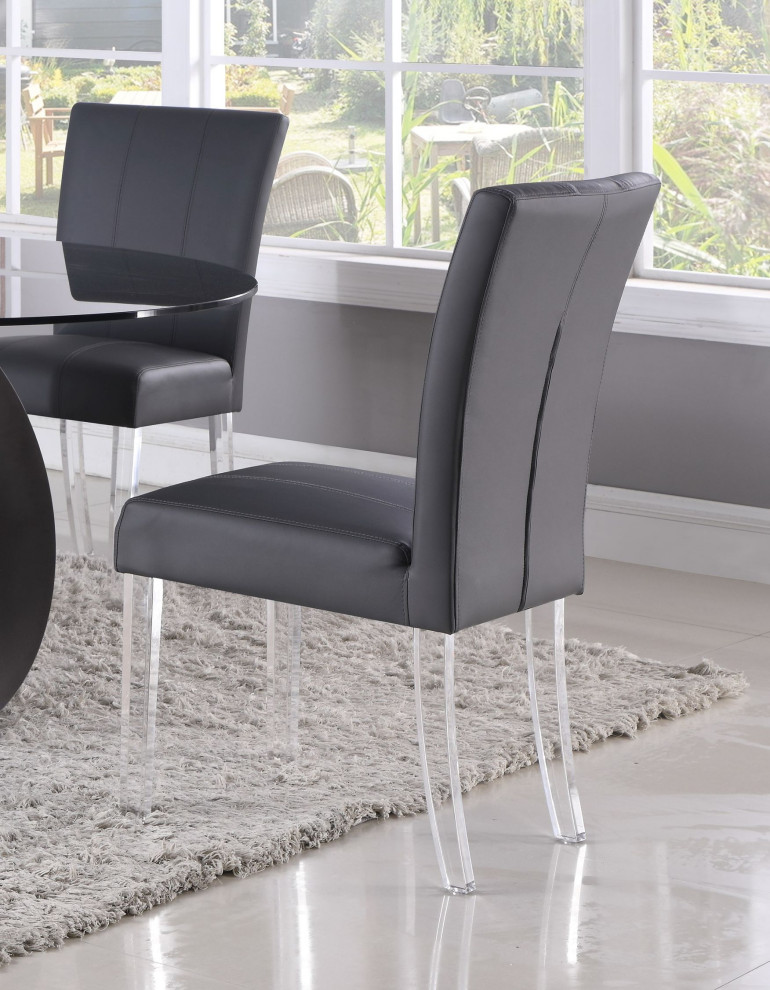 Curved Flare Back Parson Side Chair (Set of 2)   Contemporary   Dining Chairs   by HedgeApple  Houzz