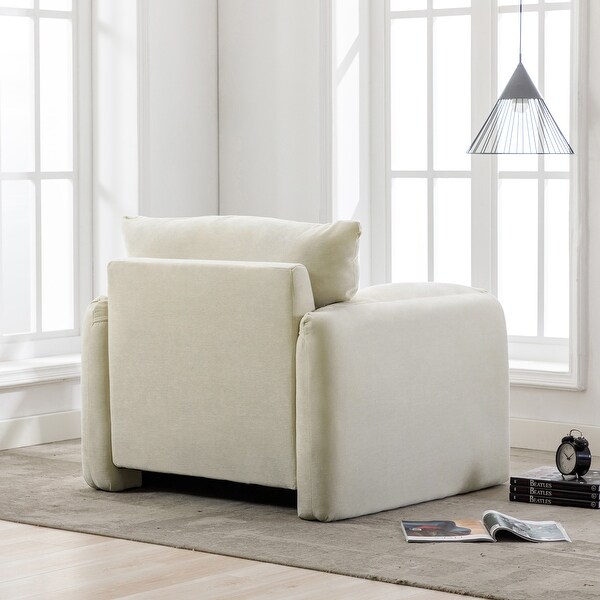 Modern Chenille Oversized Armchair Accent Chair Single Sofa Lounge Chair 38.6''W for Living Room， Bedroom