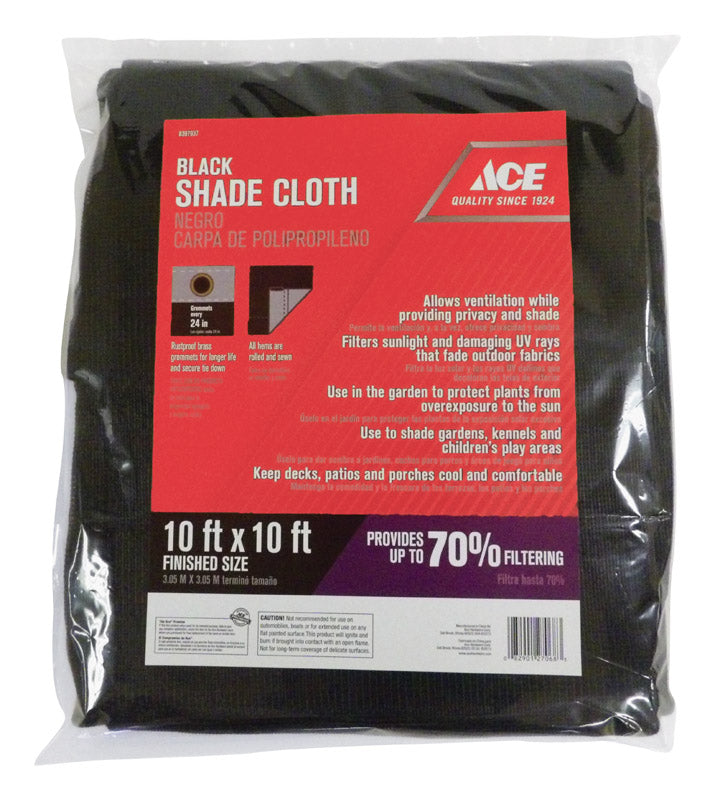 SHADE CLOTH10X10 BLK140G