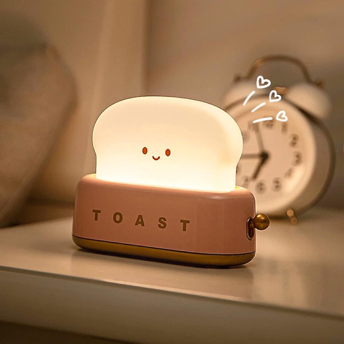 Baby Night Light，toaster Toddler Night Light，dimmable Led Bedside Lamp，usb Rechargeable Small Night Light，lamp With Timer Function， Kawaii