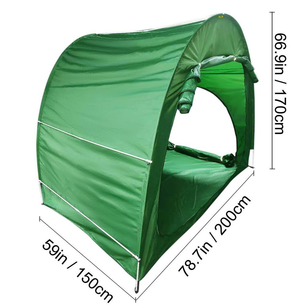 VEVOR Outdoor Waterproof Bicycle Storage Shed with Carry Bag 420D Oxford Fabric Bike Cover Storage Tent for 4 Bikes Green ZXCCFPLSJDKBDWIWXV0