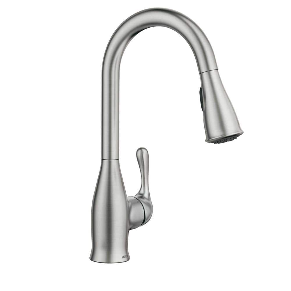 Moen Kaden Single-Handle Pull-Down Sprayer Kitchen Faucet With Reflex And Power Clean In Spot Resist Stainless