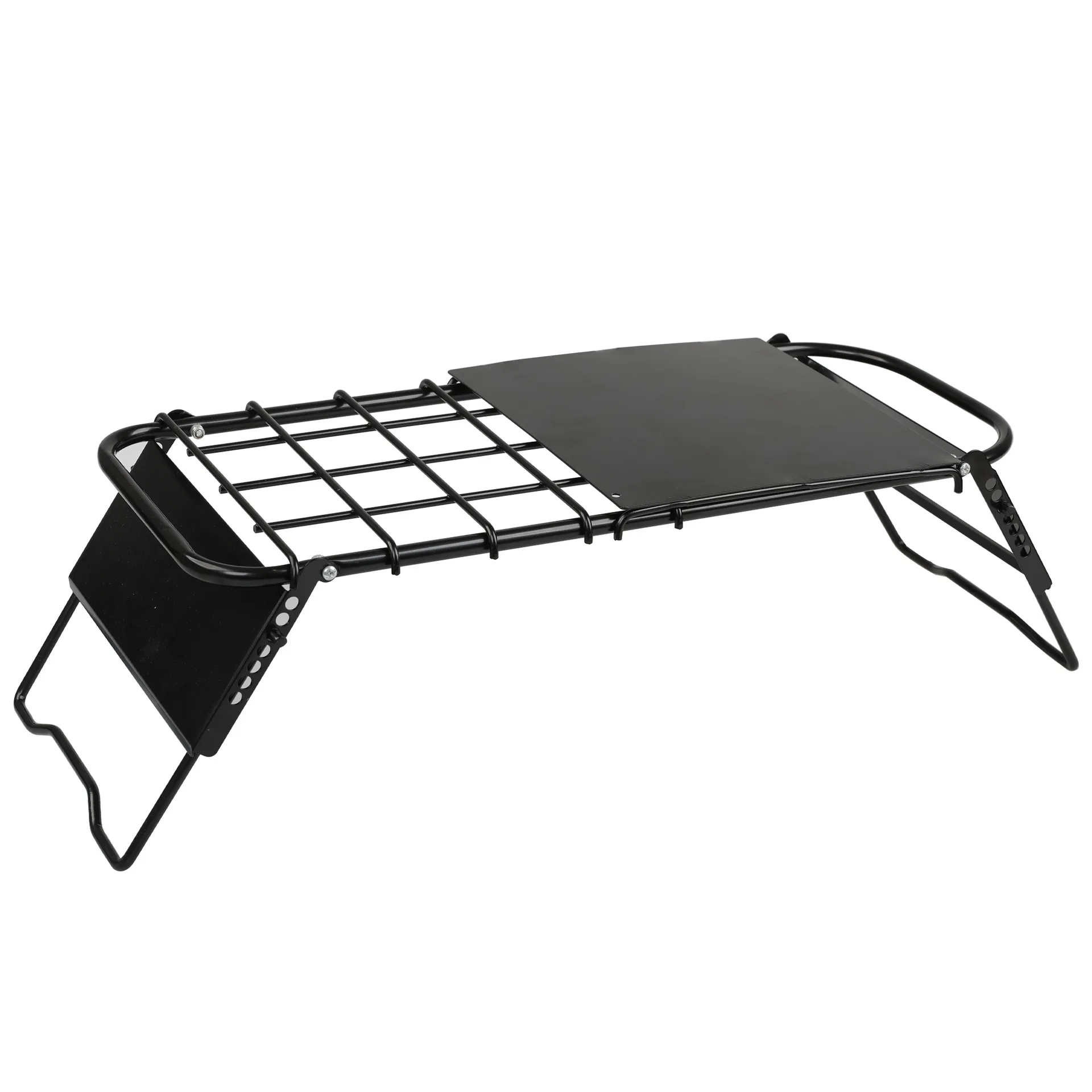 Outdoor Camping Retractable Mesh Table Mini Mantel Bracket Adjustable Metal Folding Table