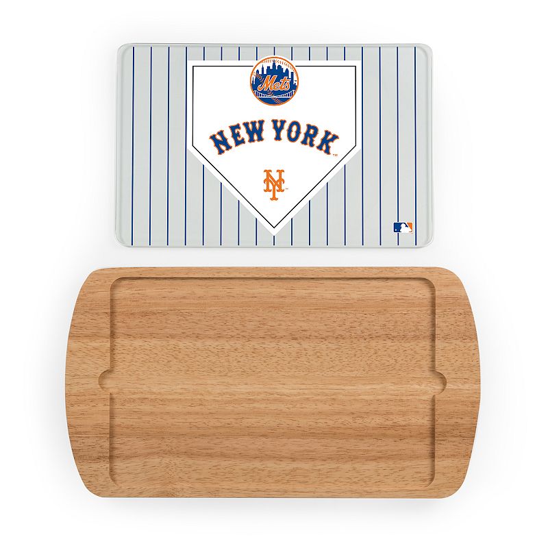 Picnic Time New York Mets Billboard Glass Top Serving Tray