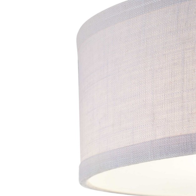 Progress Lighting Inspire Collection 2 light Flush Mount Graphite Finish Summer Linen Shade