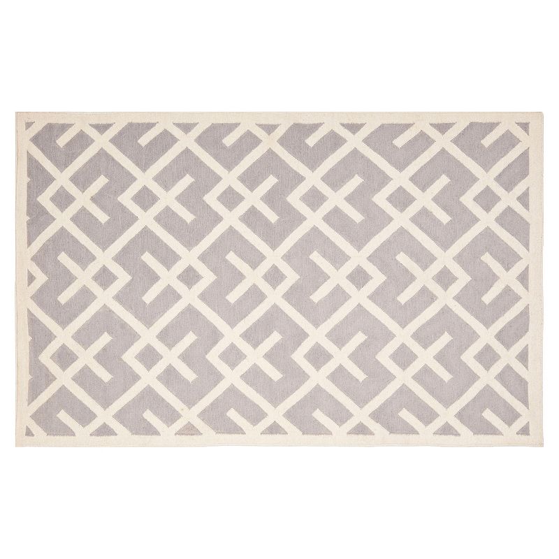 Safavieh Dhurries Broken Lattice Handwoven Flatweave Wool Rug