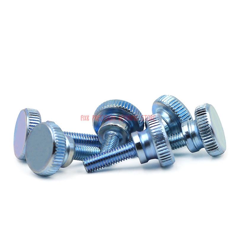 10pcs Gb834 M10 Carbon Steel Thumb Screw With Collar High Head With Knurling Manual Adjustment Screws Bolt  M10*(20~50) Mm