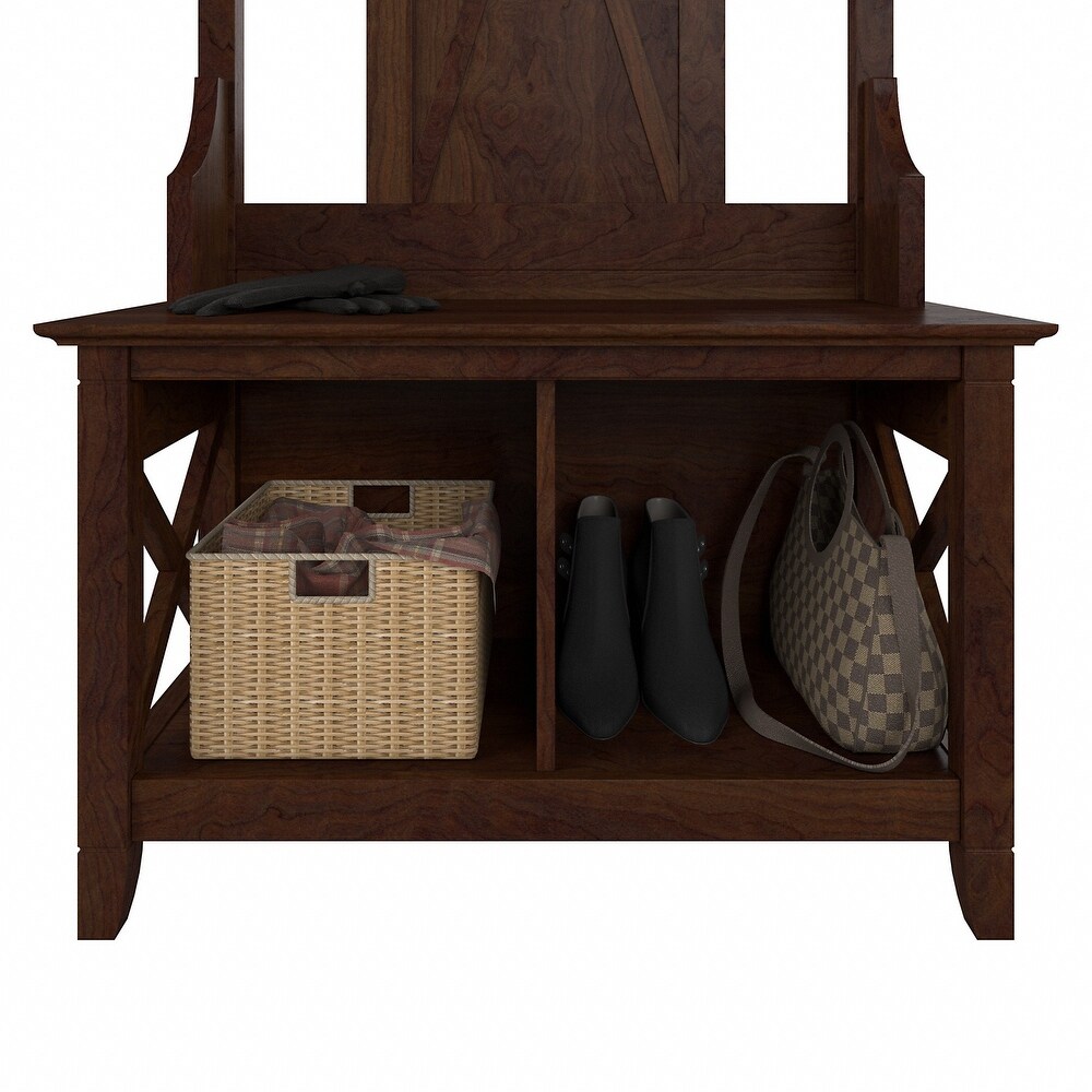 Key West Entryway Storage Set with Armoire Cabinet by Bush Furniture