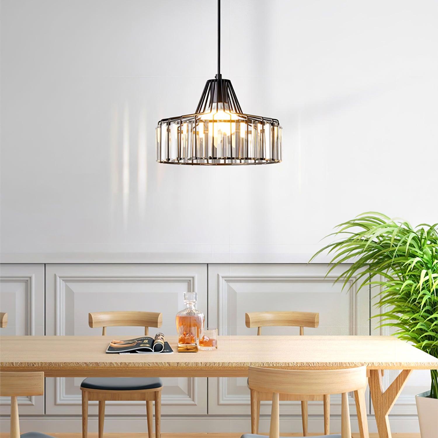 Crystal Drum Pendant Lamp