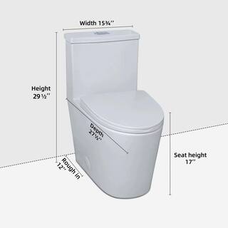 Casta Diva Elongated Bidet Toilet Combo Dual Flush 0.91.28 GPF in White with Non-Electric Bidet Seat CD-BT04