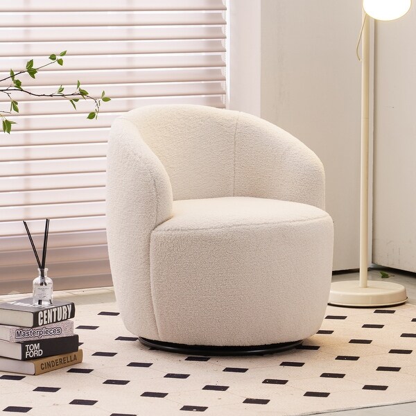 Teddy Fabric Upholstery Barrel Chair Swivel Chair