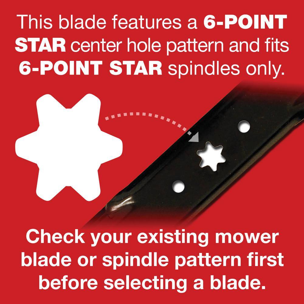 Troy-Bilt Original Equipment 3-in-1 Blade for Select 30 in. Riding Lawn Mowers with 6-Point Star OE# 942-04385742-04385 490-110-Y135