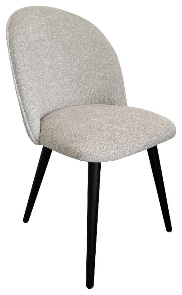 Clarissa Dining Chair Light Grey   Set Of Two   Midcentury   Dining Chairs   by Homesquare  Houzz