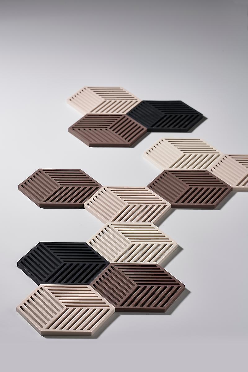 Zone Silicone Trivet Grey Triangles