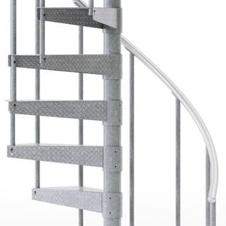 Mylen STAIRS Reroute Galvanized Exterior 42in Diameter Fits Height 102in - 114in 2 42in Tall Platform Rails Spiral Staircase Kit EC42Z11A004