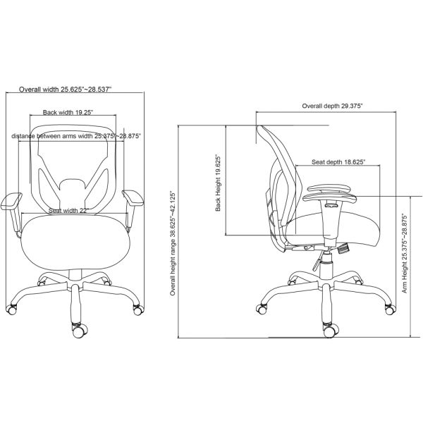 SOHO Big and Tall Mesh Back Chair