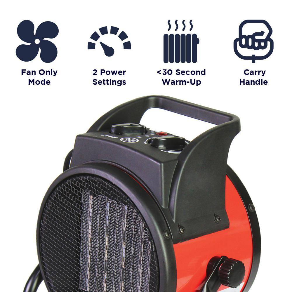 Maxx Air 7501500-Watt Electric Portable Fan Space Heater with Cradle Base H1027