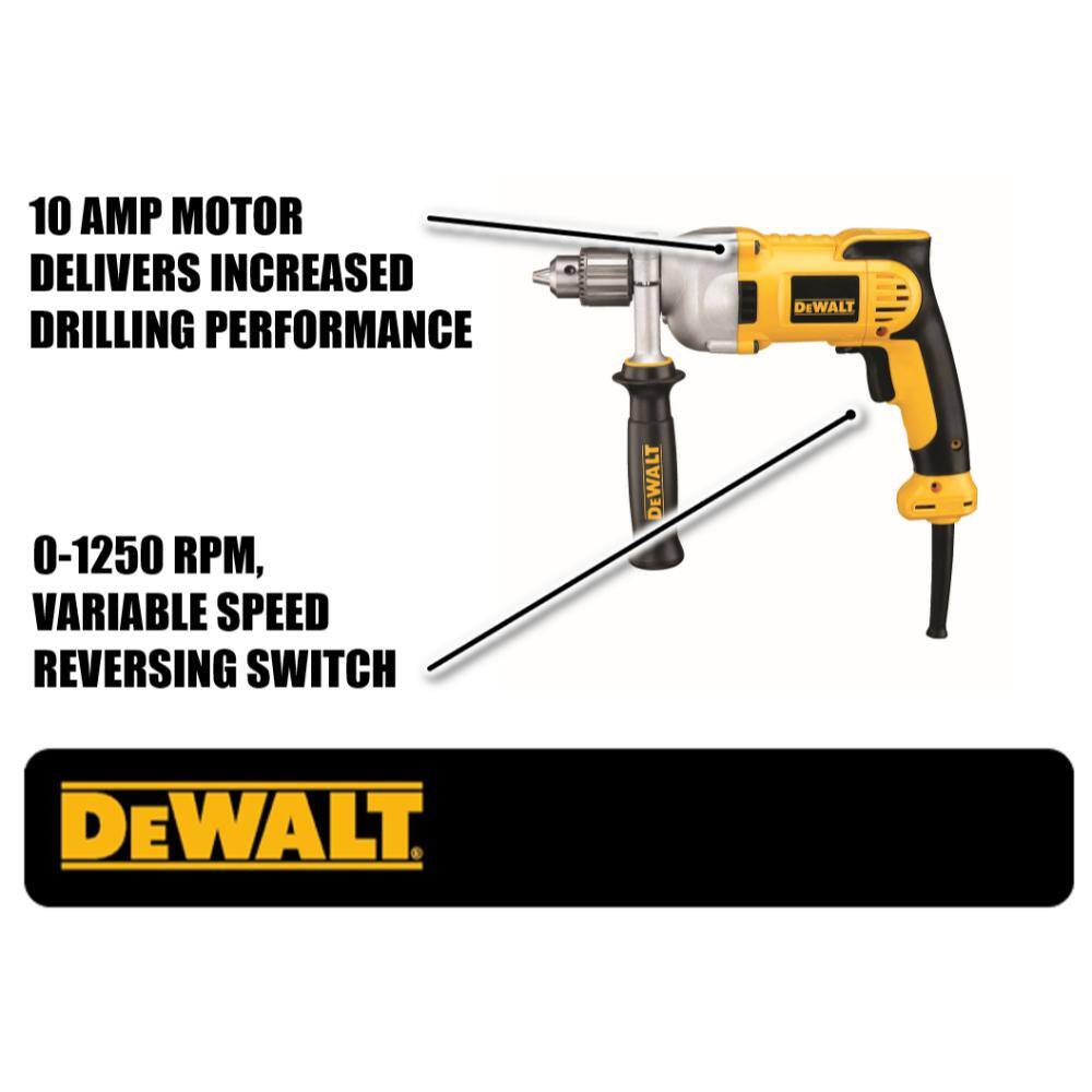 DW 10 Amp 12 in. (13 mm) Variable Speed Reversing Pistol Grip Drill DWD210G