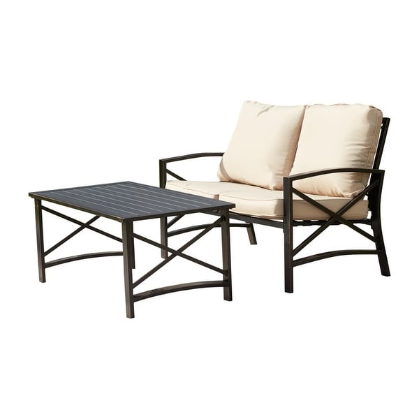 PATIO FESTIVAL 4Person Outdoor Conversation Set with Cushions