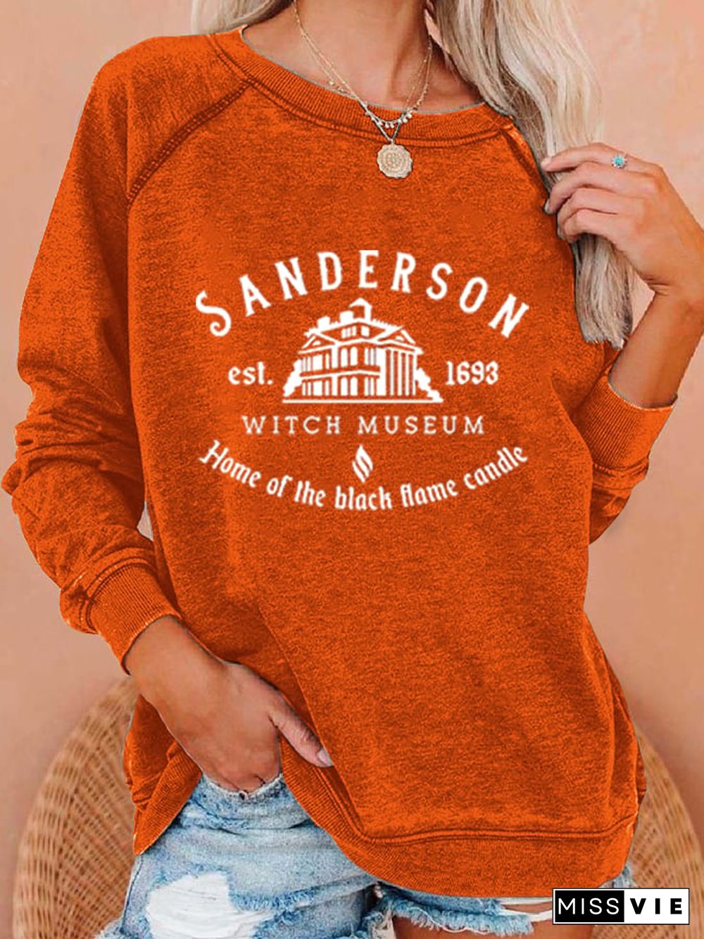 Fashion Print Long Sleeve Sweatshirt