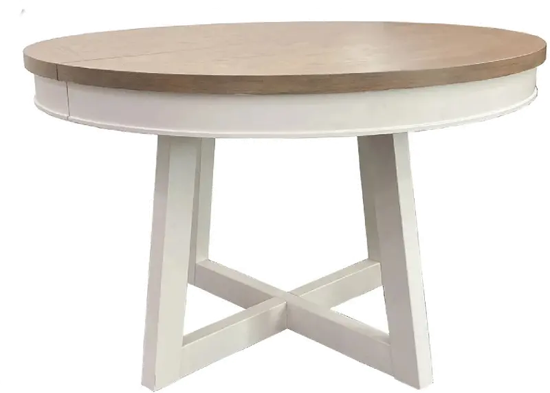 Americana White Round Dining Room Table