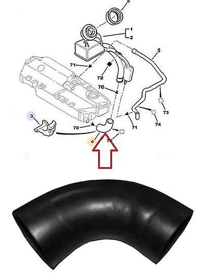 Fuel Tank Hose Pipe Elbow To Filler Neck Joint 1505Yx For Peugeot 306 1993-2002