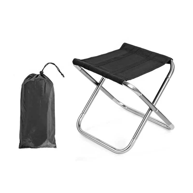 Wholesale Outdoor Aluminum Folding Camping Stool Portable Fishing Hiking Camping Stool for Adults with Carry Bag