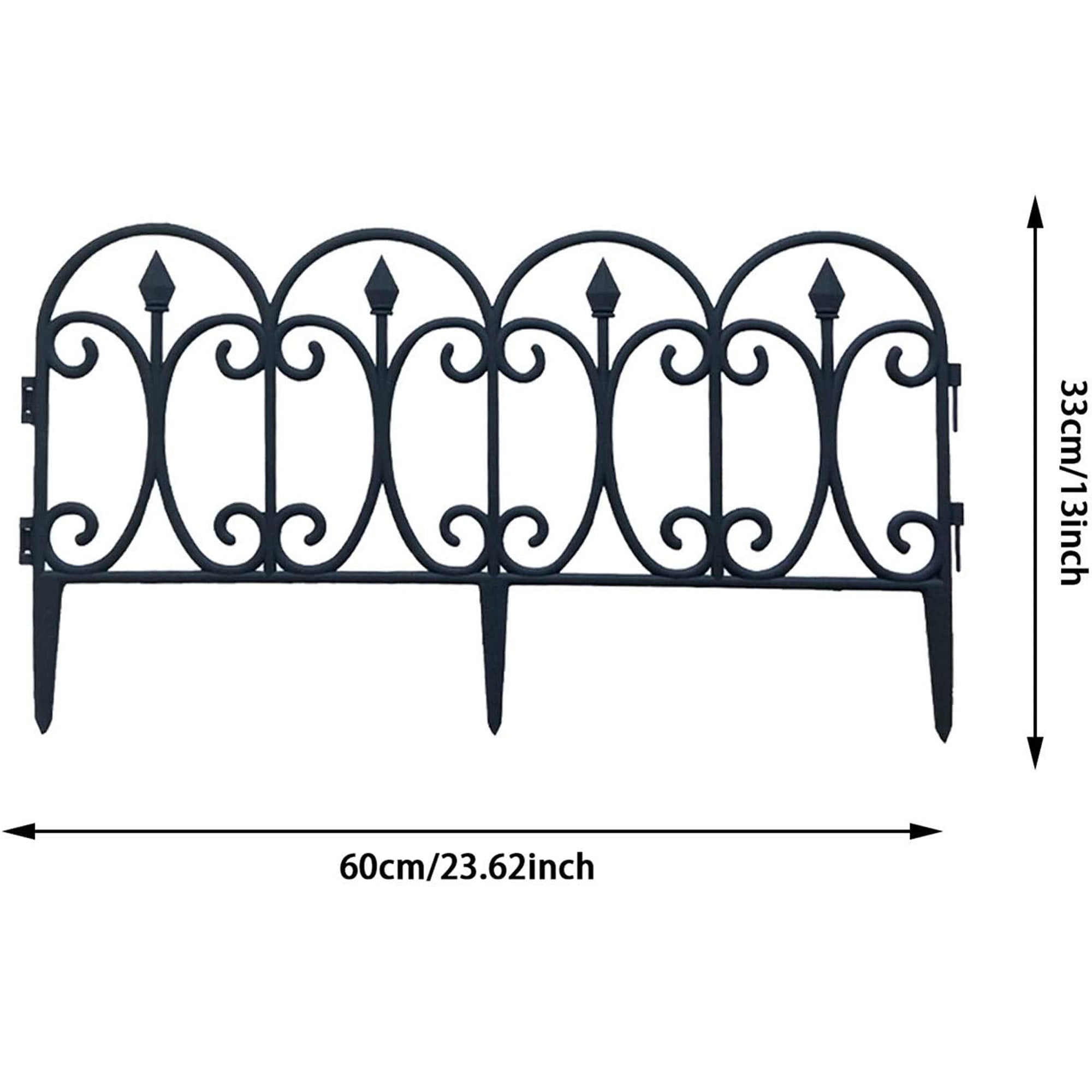 Gupgi 5PCS Garden Fence Rustproof Landscape Border Folding Patio Fences