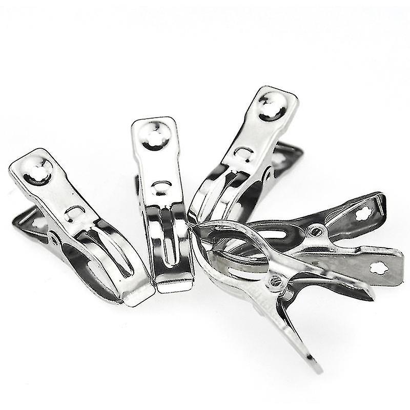 20pcs Beach Towel Clips Clamps Stainless Steel 2.3 Inch Large Metal Clothespins Size， Windproof Clip