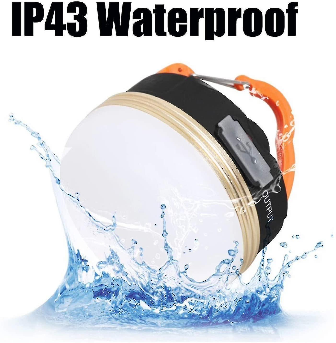 Camping Lantern [2 Pack] Tent Lights Rechargeable Battery， Water Resistant， Magnetic Base， 3 Lightin