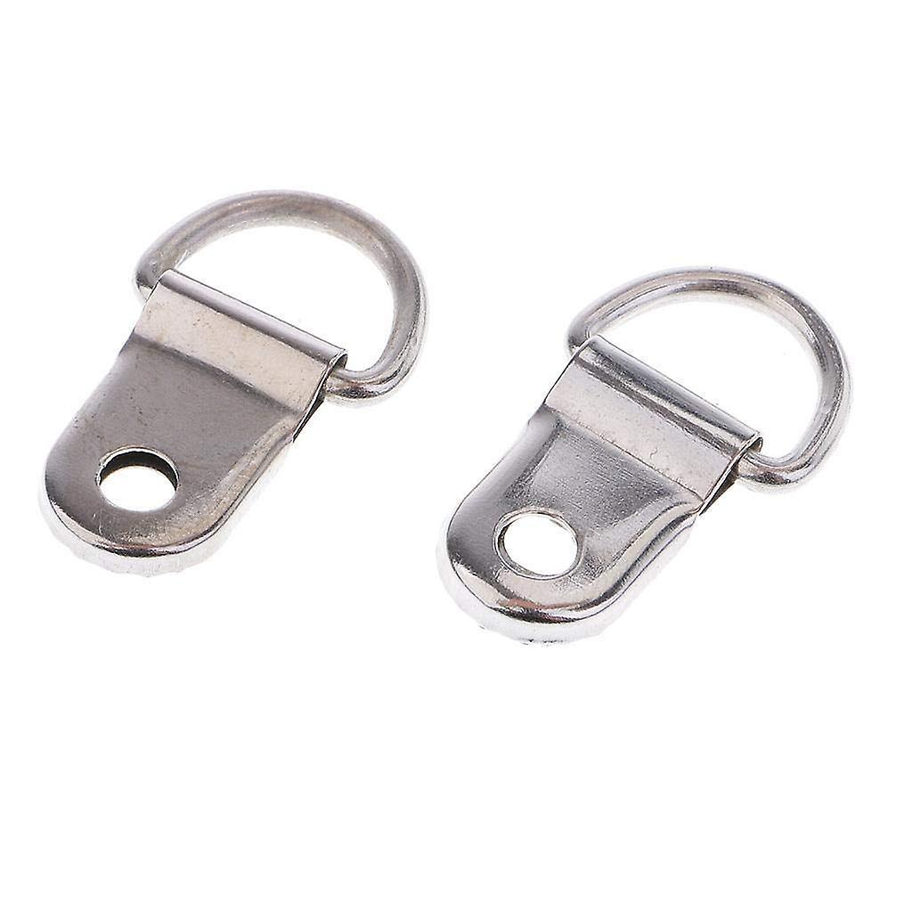 10mm Metal D Ring Single Hole Picture Hangers Style 3