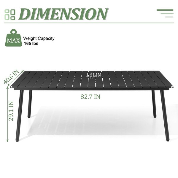 VredHom Outdoor Patio Aluminum Dining Table