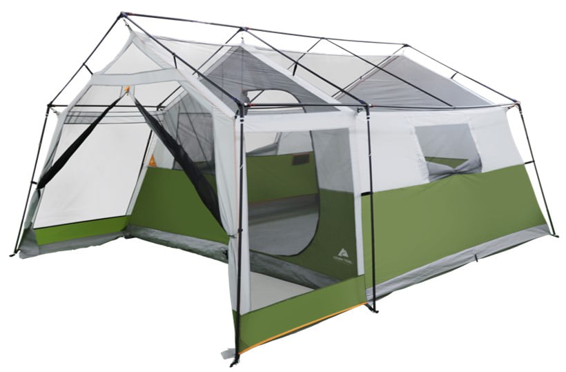 Ozark Trail 8-Person Family Cabin Tent 1 Room with Screen Porch, Green