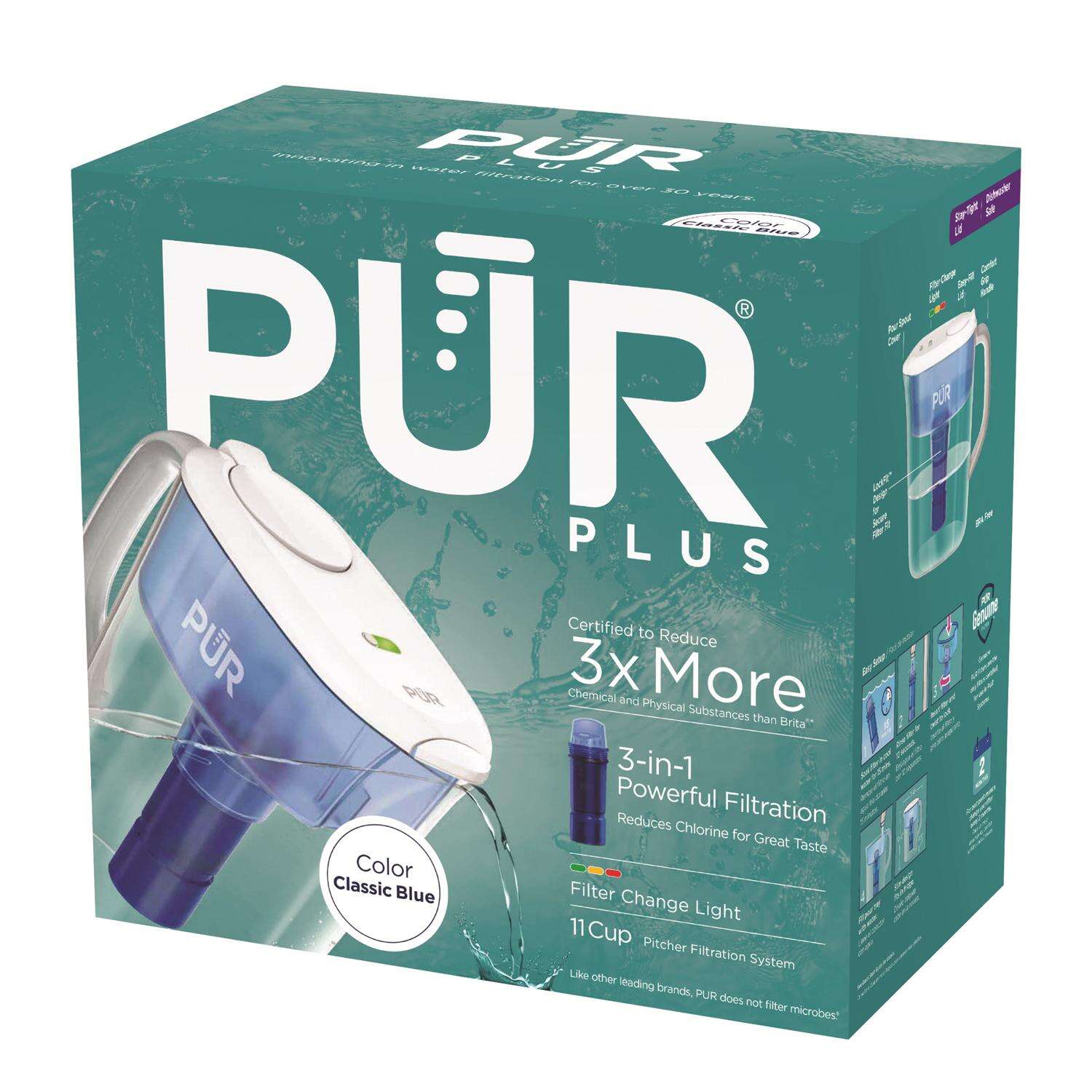 PUR 11 cups Blue Water Filtration Pitcher